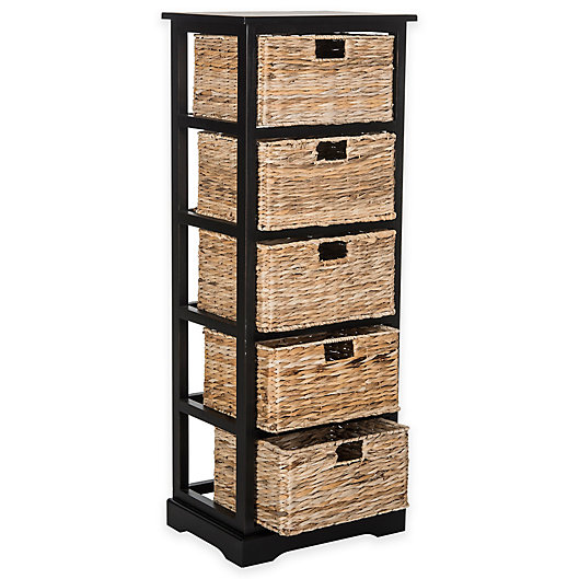 Safavieh Vedette 5 Wicker Basket, Wicker Basket Cabinet Storage
