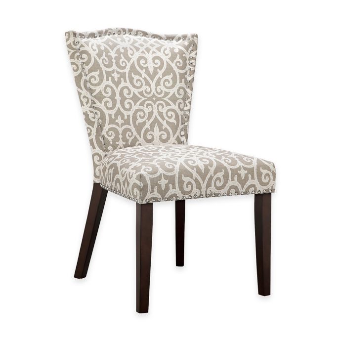 Madison Park Nate Dining Chairs In Grey White Set Of 2 Bed Bath Beyond