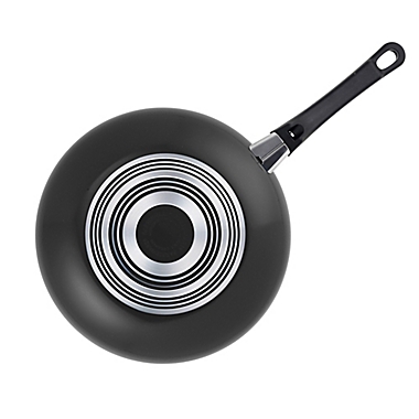 Farberware&reg; High Performance Nonstick Aluminum 12-Inch Covered Deep Skillet in Black. View a larger version of this product image.