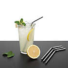 Alternate image 1 for Stainless Steel Drinking Straws with Cleaning Brush (Set of 4)