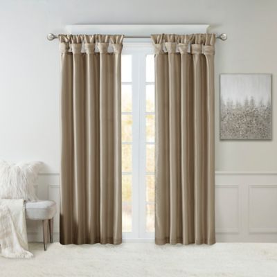 Madison Park Emilia 84-Inch Twist Tab Window Curtain Panel in Pewter (Single)