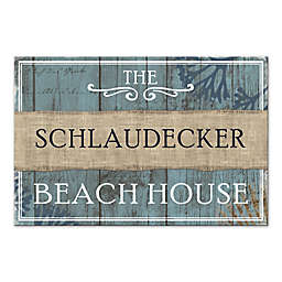 Family Beach House 18-Inch x 12-Inch Personalized Canvas Wall Art