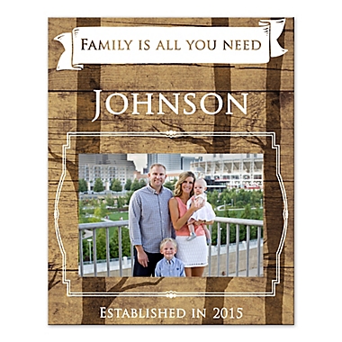 &quot;Family Is All You Need&quot; 8-Inch x 10-Inch Canvas Wall Art. View a larger version of this product image.