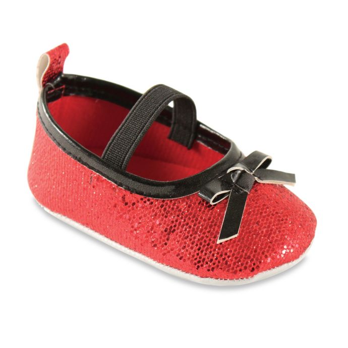 Babyvision Luvable Friends Sparkly Mary Jane Crib Shoe In Red