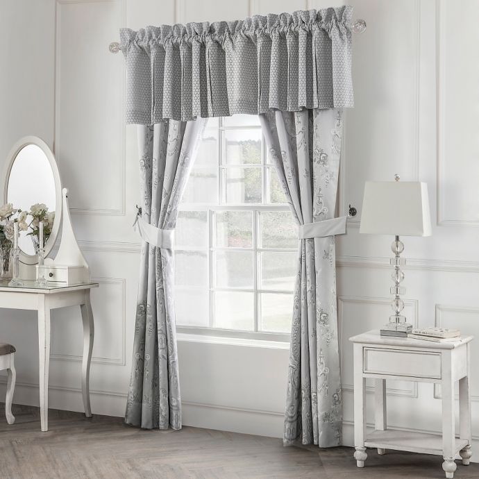 Waterford® Linens Whitney Window Curtain Panel Pair and Valance in