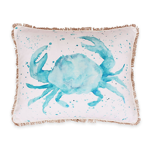 Alternate image 1 for Thro Carmello Watercolor Crab Oblong Throw Pillow