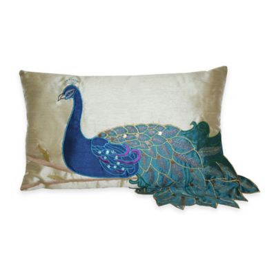 peacock throw pillows