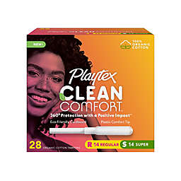 Playtex® Clean Comfort™ 28-Count Tampons Regular and Super Absorbency