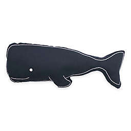 Thro Wally Whale-Shaped Throw Pillow in Navy