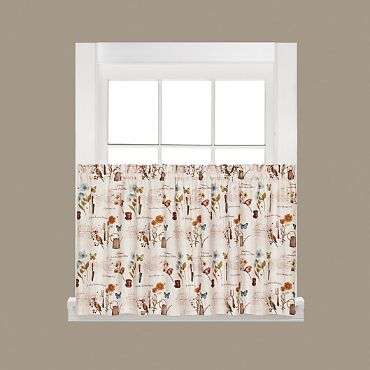 Alternate image 1 for Le Jardin Kitchen Window Curtain Tiers in Cream