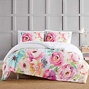 Christian Siriano NY&reg; Spring Flowers 3-Piece Full/Queen Duvet Cover Set in White/Pink