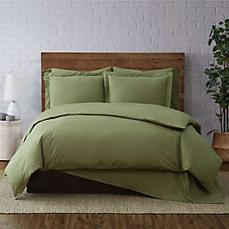 Brooklyn Loom® Solid 3-Piece Full/Queen Duvet Cover Set in Olive Green