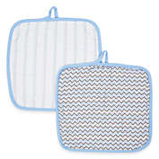 MiracleWare Muslin 2-Pack Baby Washcloth Set in Blue
