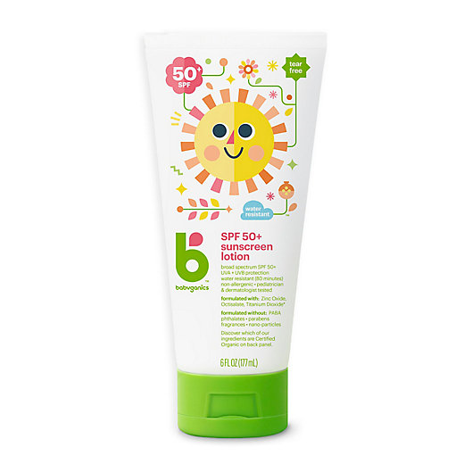 Alternate image 1 for Babyganics® 6 oz. 50+ SPF Sunscreen Lotion