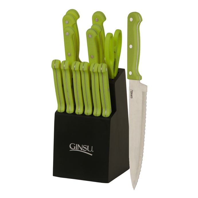 ginsu knife set with block