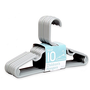 Merrick 10-Pack Children&#39;s Hangers in Grey. View a larger version of this product image.