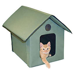 Outdoor Weather-Resistant Kitty House™ in Olive