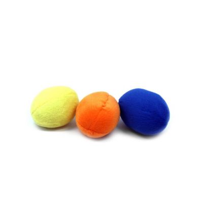 blue and orange dog ball