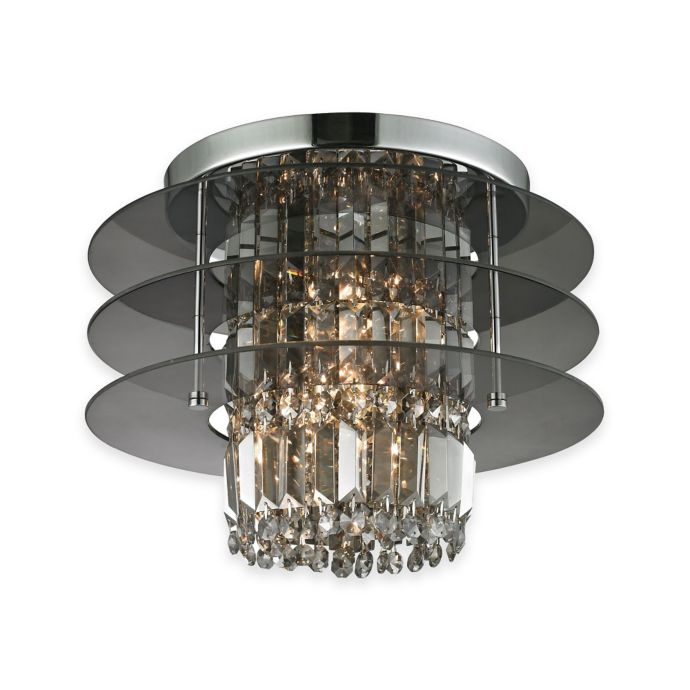 Elk Lighting Zoey 3 Light Semi Flush Mount Ceiling Fixture In