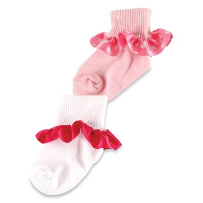 white ruffle baby socks