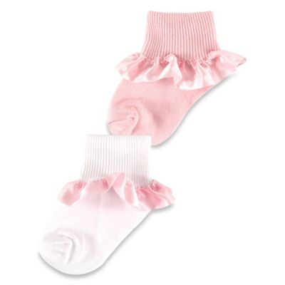 white ruffle baby socks