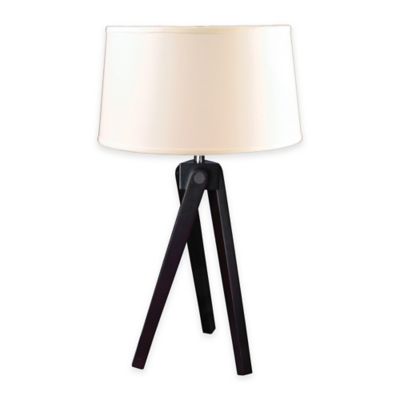 wood tripod table lamp