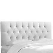 White Upholstered Headboard Bed Bath, White Fabric Headboard Queen