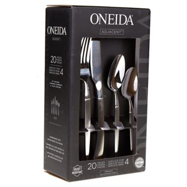 Oneida&reg; Adjacent Satin 20-Piece Flatware Set. View a larger version of this product image.