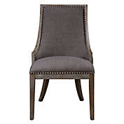 Uttermost Aidrian Accent Chair in Charcoal Grey