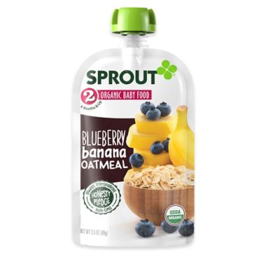 Sprout&reg; 3.5 oz. Stage 2 Blueberry Banana Oatmeal Organic Baby Food. View a larger version of this product image.