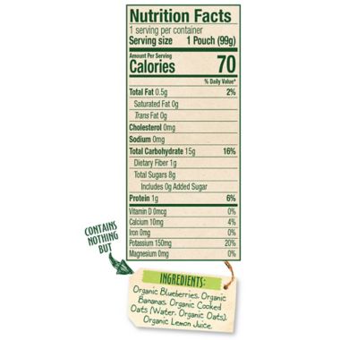 Sprout&reg; 3.5 oz. Stage 2 Blueberry Banana Oatmeal Organic Baby Food. View a larger version of this product image.