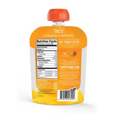 Happy Baby&trade; Clearly Crafted Stage 1 Organic 4 oz. Mangos. View a larger version of this product image.