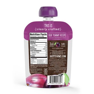 Happy Baby&trade; Clearly Crafted Stage 1 Organic 4 oz. Prunes. View a larger version of this product image.