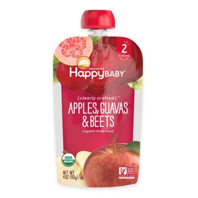 Happy Baby&trade; Clearly Crafted Stage 2 Organic 4 oz. Apples, Guavas, and Beets