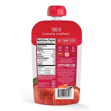 Happy Baby&trade; Clearly Crafted Stage 2 Organic 4 oz. Apples, Guavas, and Beets. View a larger version of this product image.