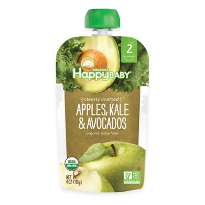Happy Baby&trade; Clearly Crafted Stage 2 Organic 4 oz. Apples, Kale, and Avocados