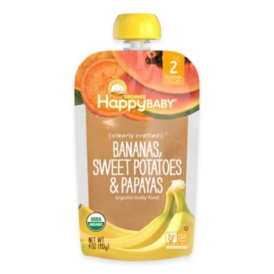 Happy Baby&trade; Clearly Crafted Stage 2 Organic 4 oz. Bananas, Sweet Potatoes, and Papayas