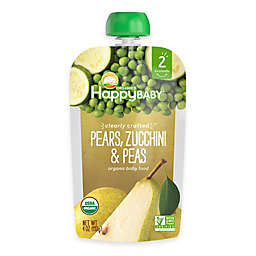 Happy Baby™ Clearly Crafted Stage 2 Organic 4 oz. Pears, Zucchini, and Peas