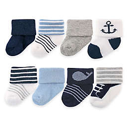 BabyVision® Luvable Friends® Size 0-6M Newborn Socks in Navy