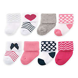 BabyVision® Luvable Friends® Size 0-9M 8-Pack Baby Socks in Pink
