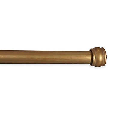 Classic Home Emma 8-Foot Wood Curtain Rod Kit in Antique Gold. View a larger version of this product image.
