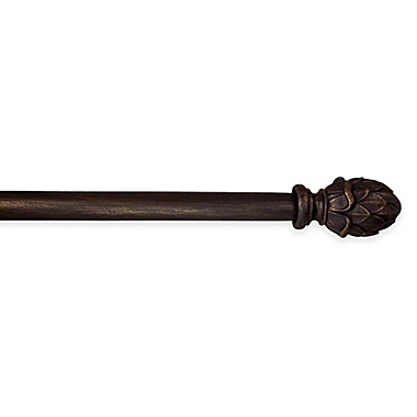 Classic Home Andrews 4-Foot Decorative Wooden Curtain Rod 3-Piece Set in Antique Bronze. View a larger version of this product image.