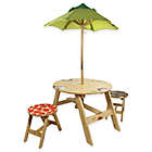 Alternate image 0 for Teamson Kids Outdoor Table and Chairs Set with Umbrella in Sunny Safari