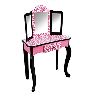 Fantasy Fields by Teamson Kids Fashion Leopard Gisele Toy Vanity Set. View a larger version of this product image.