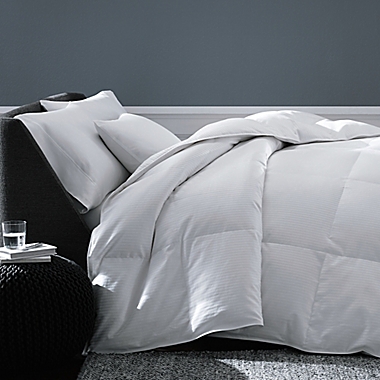 The Seasons Collection&reg; Cotton Year Round Warmth White Goose Down Comforter. View a larger version of this product image.