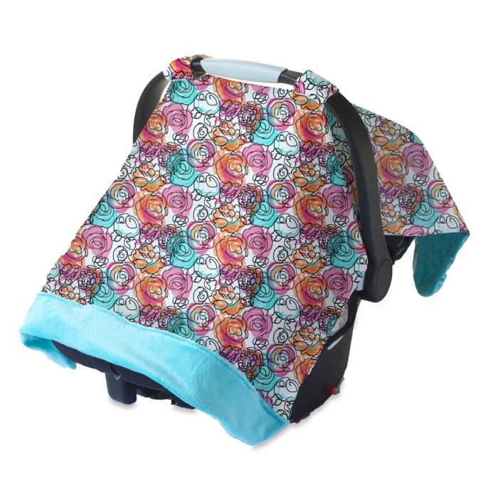 Itzy Ritzy Cozy Happens Infant Car Seat Canopy And Tummy Time Mat In Watercolor Bloom Bed Bath Beyond