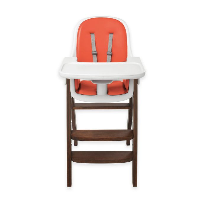 Oxo Tot Sprout High Chair In Orange Walnut Buybuy Baby