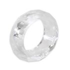 Alternate image 2 for Saro Lifestyle Crystal Round Napkin Rings in Clear (Set of 4)
