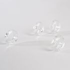 Alternate image 1 for Saro Lifestyle Crystal Round Napkin Rings in Clear (Set of 4)