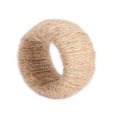 Saro Lifestyle Jute Napkin Rings in Natural (Set of 4). View a larger version of this product image.